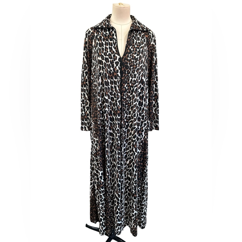 60’s/70’s Butterfield 8 leopard print nylon boudoir nightgown medium